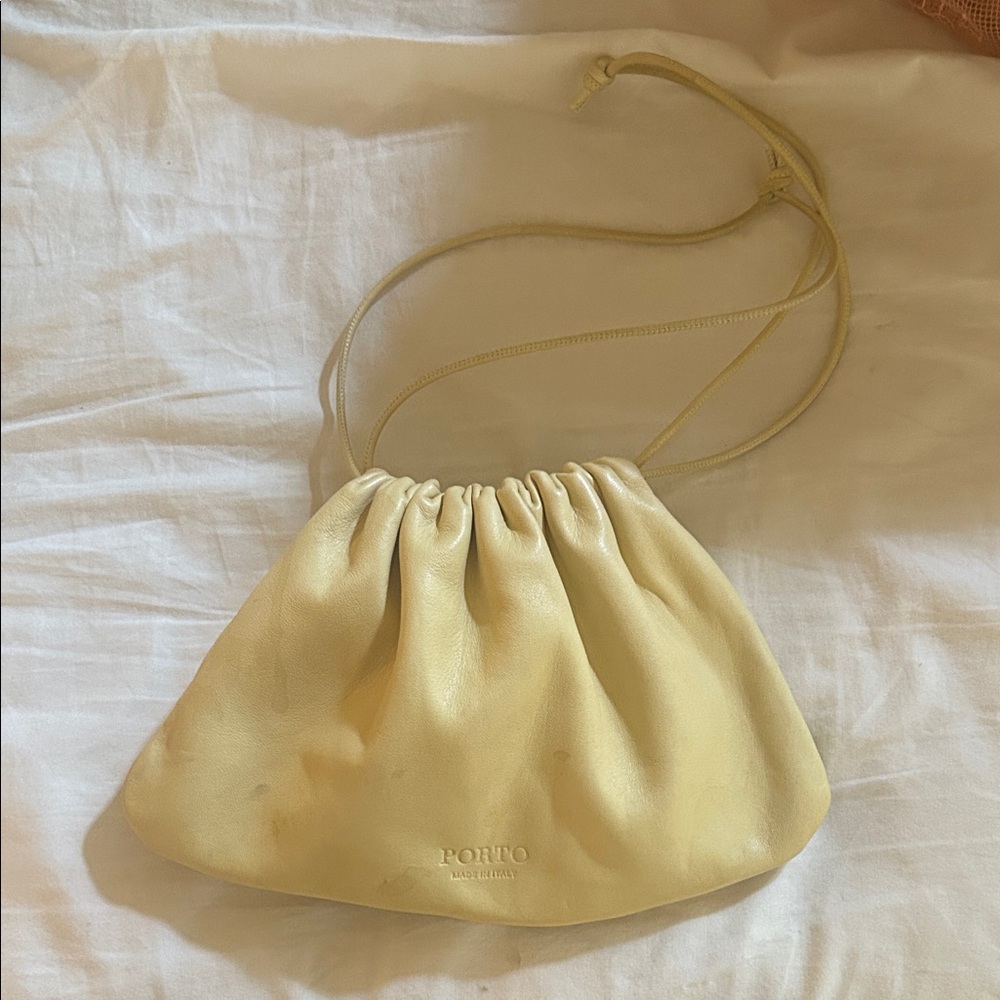 Porto Butter Drawstring Pouch Bag leather